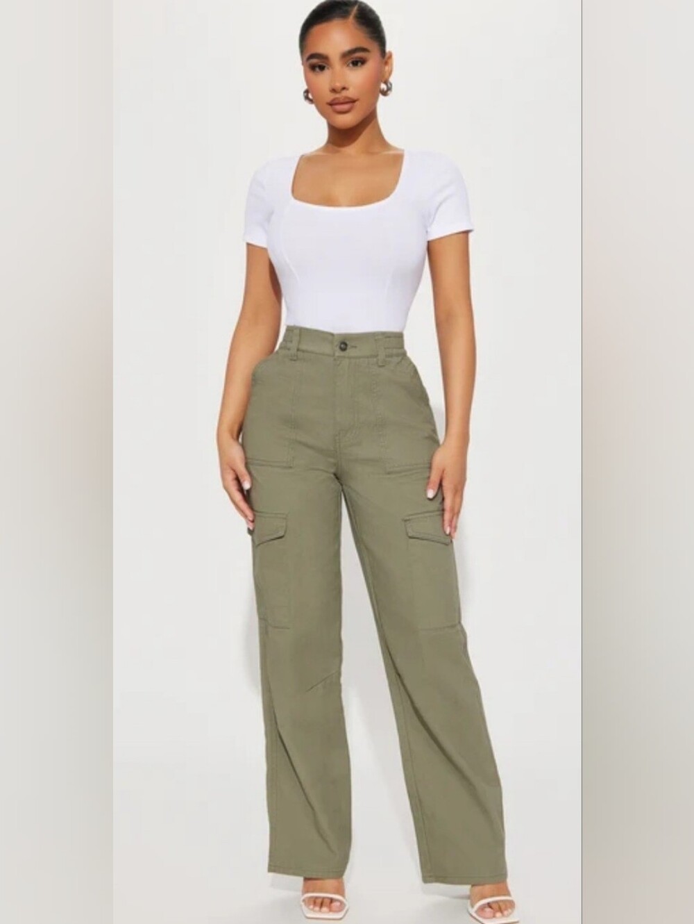 LTJ Julia Olive Green Cargo Pants